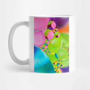 Colorful close up of oil drops in water Mug